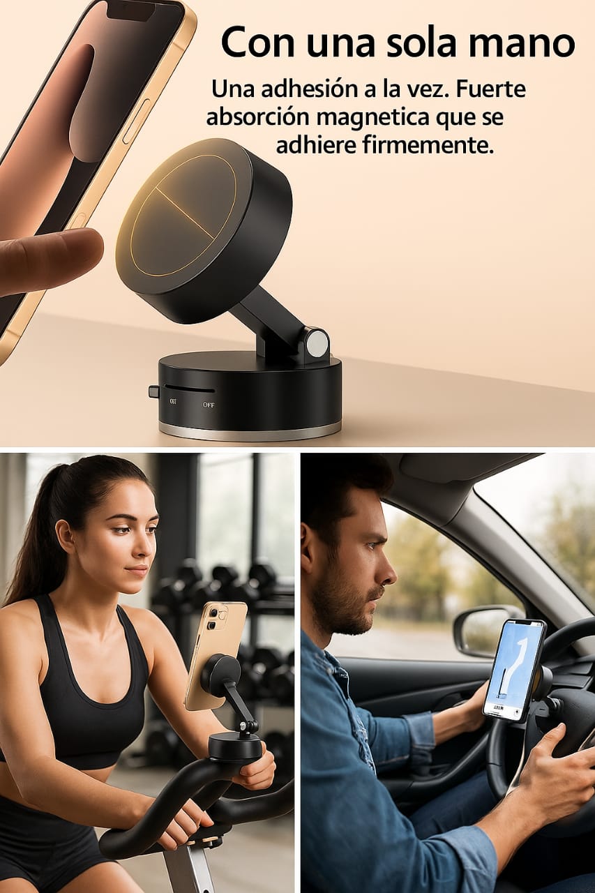 Soporte magnético 360 con ventosa