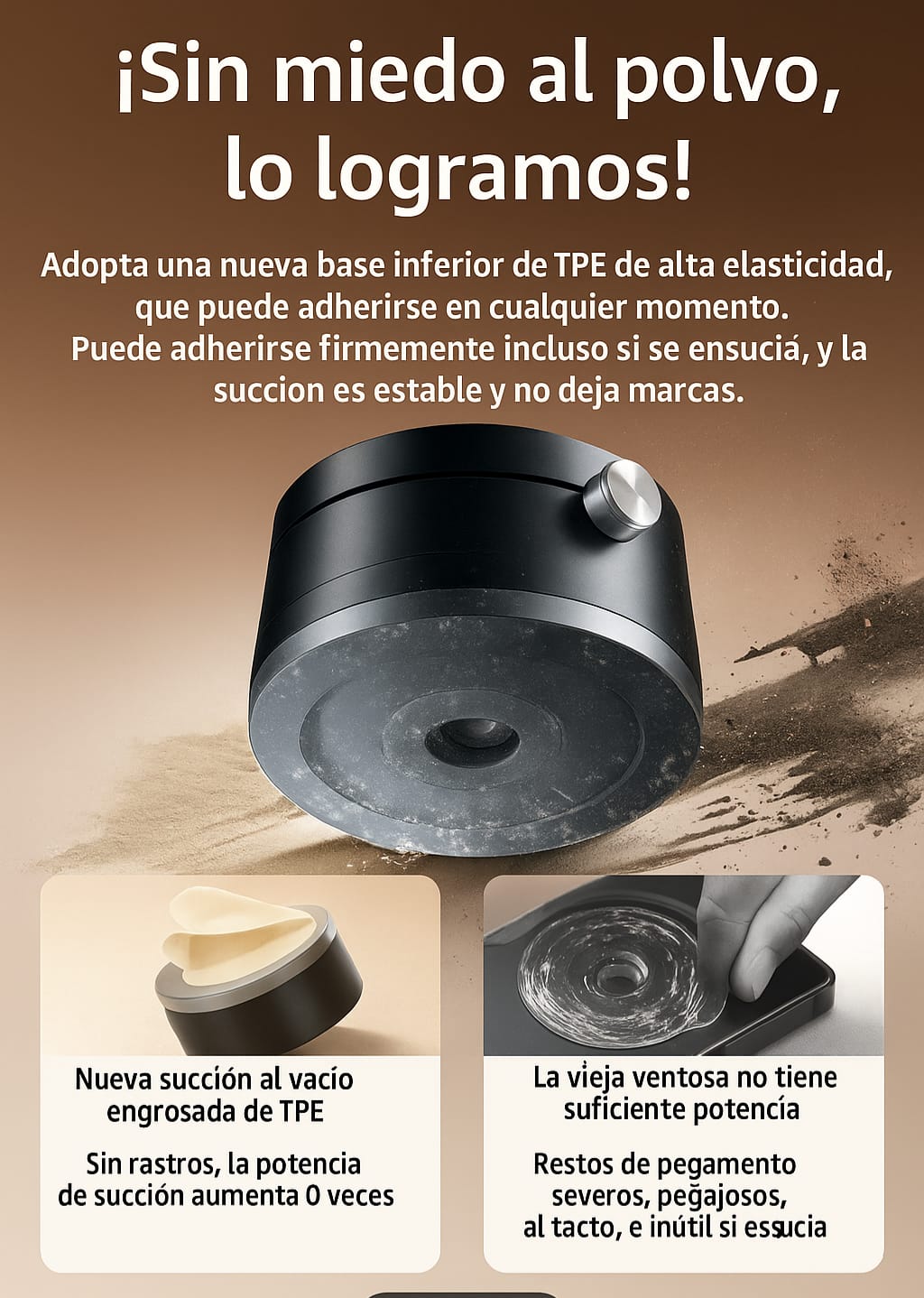 Soporte magnético 360 con ventosa