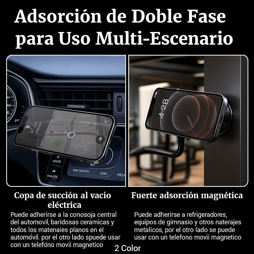 Soporte magnético 360 con ventosa